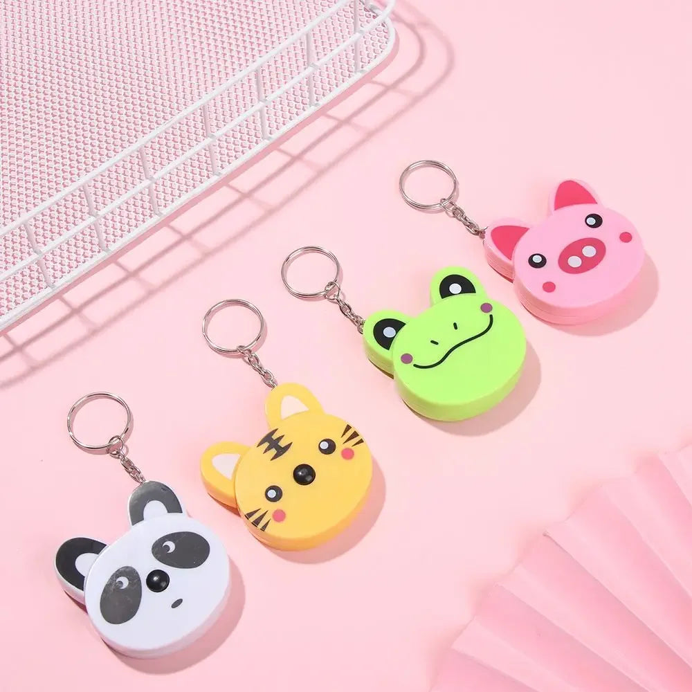 Cartoon Animal Tape Measure with Keychain – 1.5M Retractable