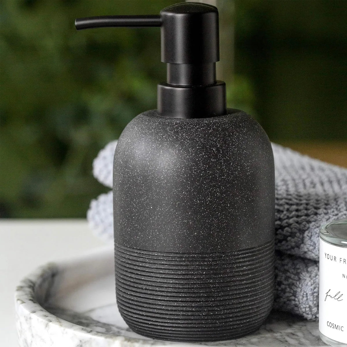 2pack Matte Soap Dispenser Sets with Pump,Hand Soap and Lotion Dispenser for Bathroom Countertop for Kitchen Peaceful Pleasures Health and Wellness