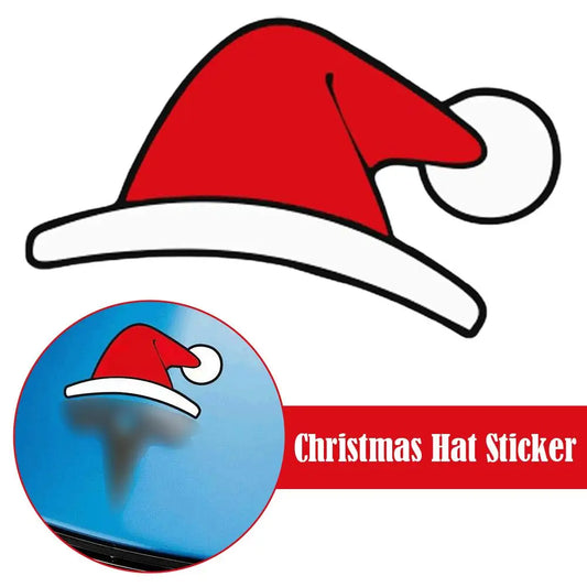 Tesla Model Y & 3 Christmas Santa Hat Window Sticker Decal Car Window Sticker Peaceful Pleasures Health and Wellness