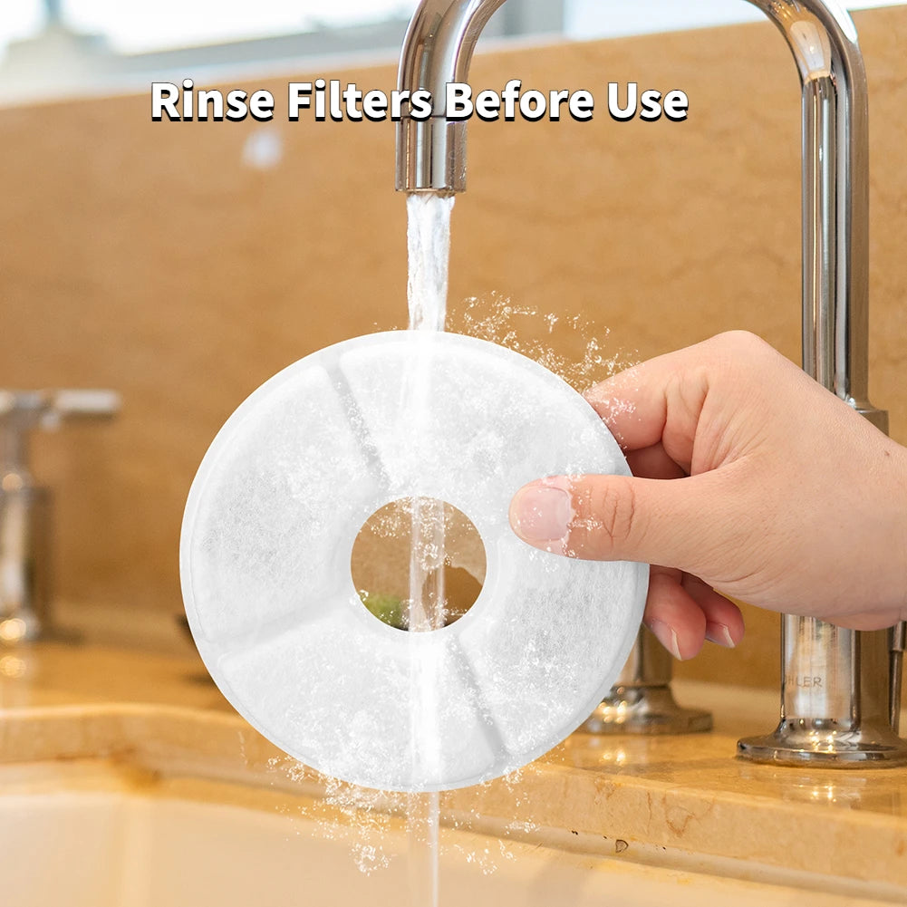 Replacement Filter For Cat Dog Water Drinking Fountain Activated Carbon Replaced Filters 6/12/24PCS Fountain Dispenser Feeders Peaceful Pleasures Health and Wellness