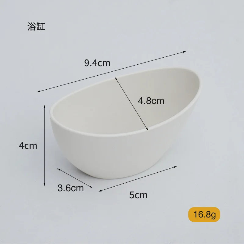 1:12 Dollhouse Simulation Bathroom Toy White Wash Basin Dollhouse 1/12 Dollhouse Simulation Toilet Model Furniture Miniature Peaceful Pleasures Health and Wellness bathtub