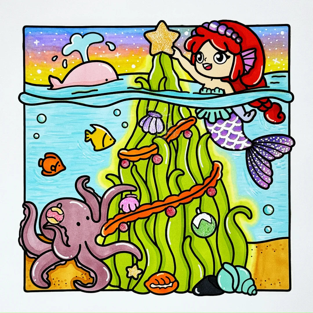 Ocean Home Cute Easy Coloring Book All Ages Perfect Family Friends