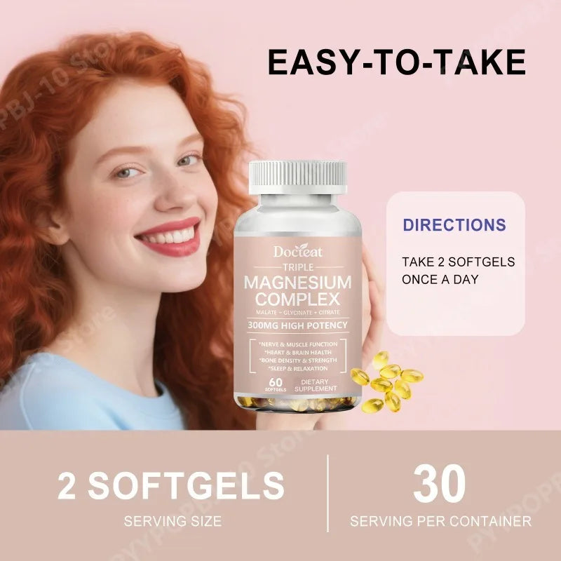 Triple Magnesium Complex Softgels – Daily Balance for Adults