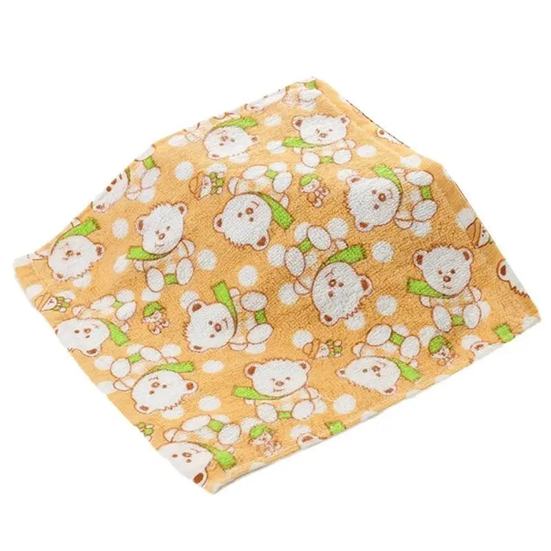 Soft Cotton Baby Handkerchiefs Cartoon Bear 5-Pack | Newborn