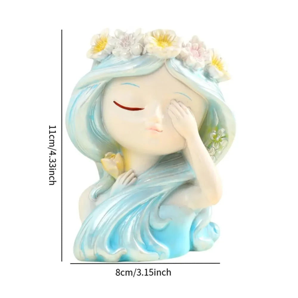 Fairy Head Resin Planter | Cute Succulent & Flower Pot
