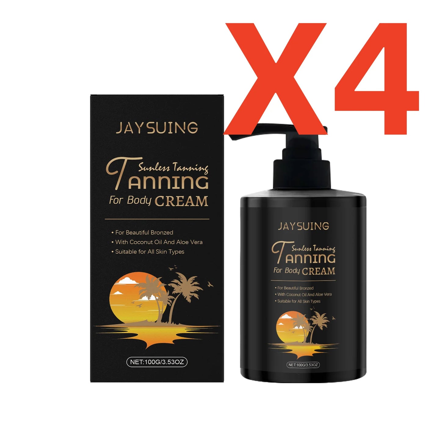 Moisturizing Tanning Cream Summer Sunless Self Tanner Body Face Repair Sun Damage Smooth Even out Skin Non-greasy Bronzer Lotion Peaceful Pleasures Health and Wellness 400g boxed