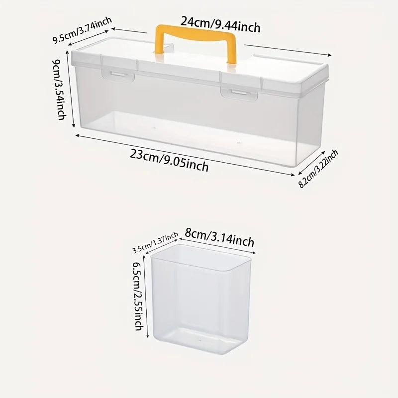 7-Piece Transparent Parts Storage Organizer Set with Dividers