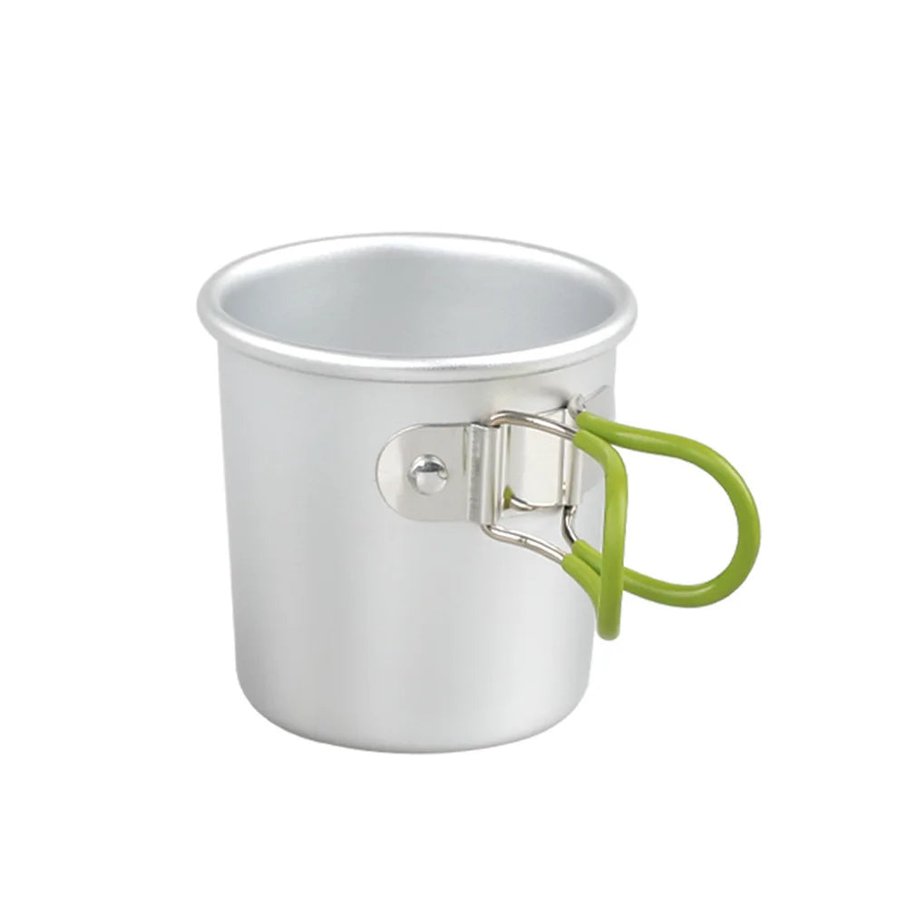 150ml Aluminum Alloy Folding Camping Cup Lightweight Portable Outdoor Mug for Beer Coffee Suitable for Camping Hiking Traveling Peaceful Pleasures Health and Wellness green 150ml