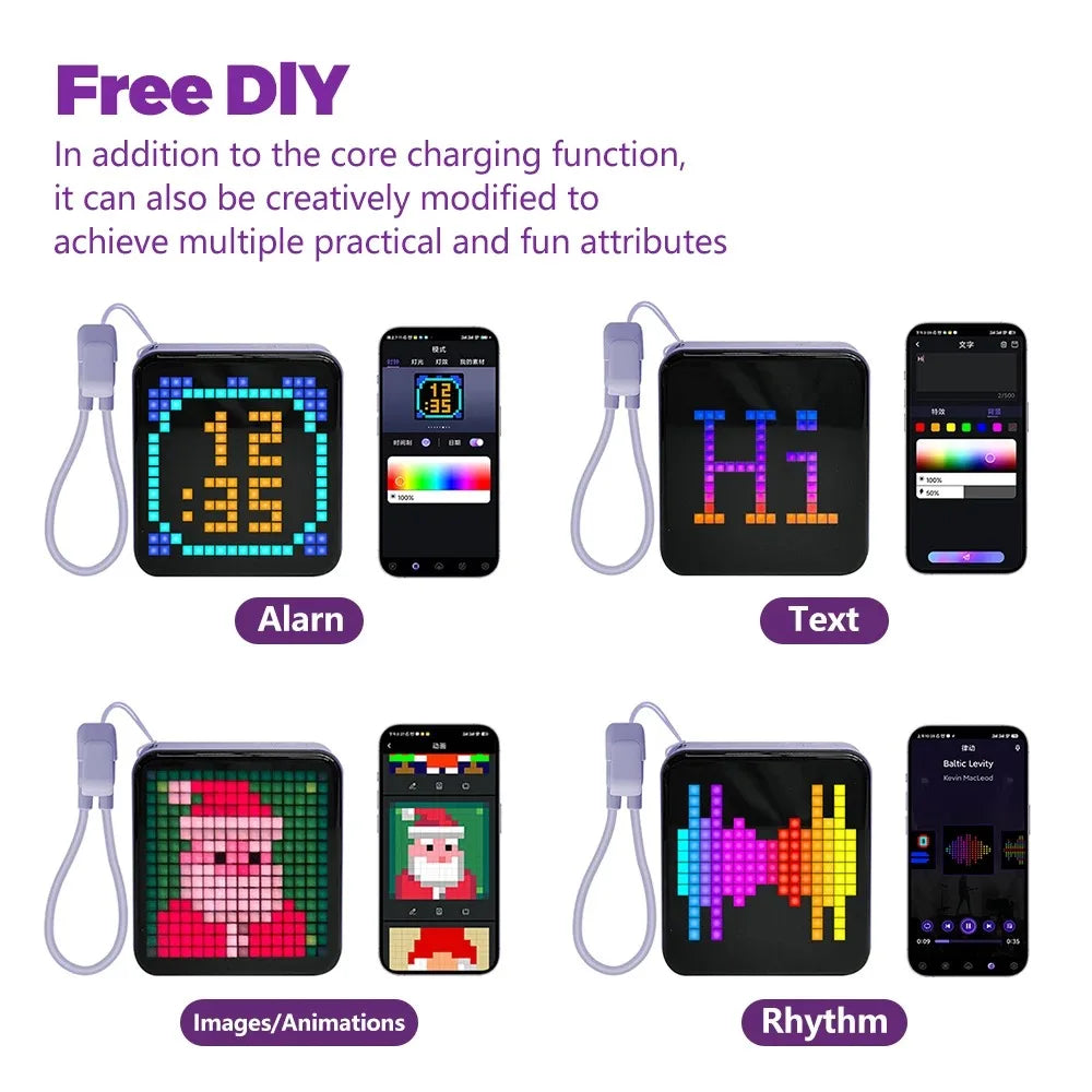 DIY LED Pixel Panel Display – Bluetooth App Gaming Room Night Light