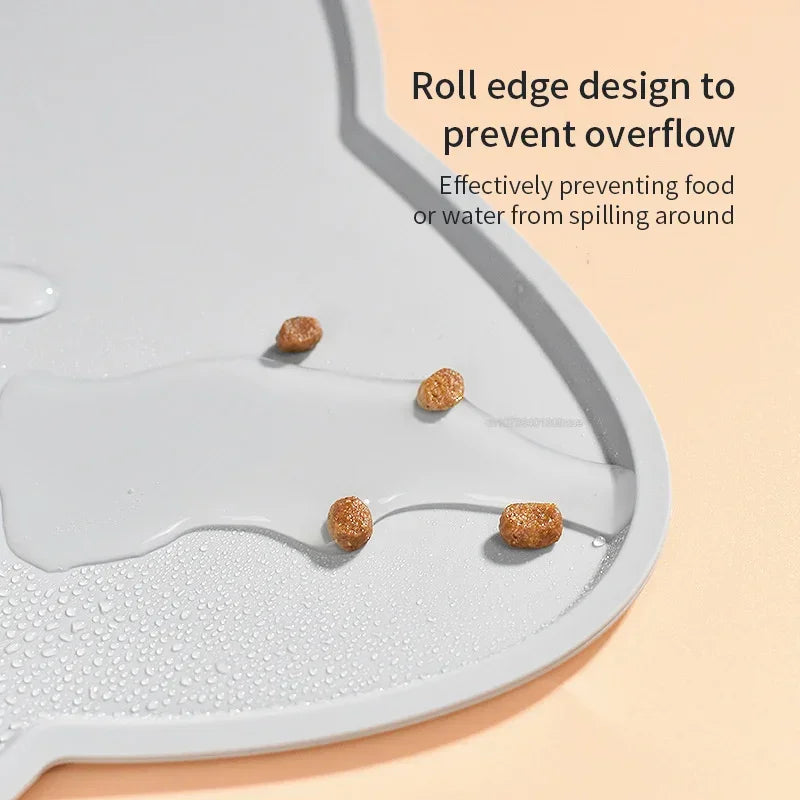 Drinking Pad Cats Feeding Mat Feeding & Watering Supplies Cats Food Bowl Silica Gel Portable Pet Placemat Feeders Products Home Peaceful Pleasures Health and Wellness