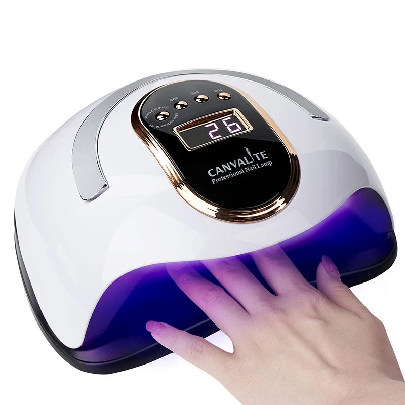 Gel UV LED Nail Lamp Nail Dryer 168W Gel Polish UV LED Light With Portable Handle Dryer Uv Led Nail Lamp Peaceful Pleasures Health and Wellness