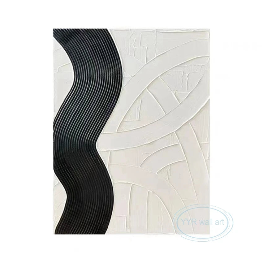 Stripe Texture Decor Oil Painting Modern Abstract Handmade Wall Art Canvas Mural Living Room Bedroom Porch Hotel Hanging Picture Peaceful Pleasures Health and Wellness No frame 2 100cmx200cm