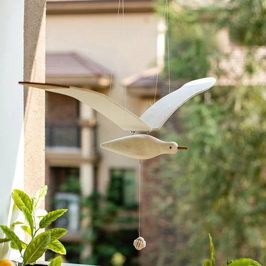 Wooden Seagull Wall Hanging Mobile | Nursery & Room Decor Wood Wall Mobile Peaceful Pleasures Health and Wellness
