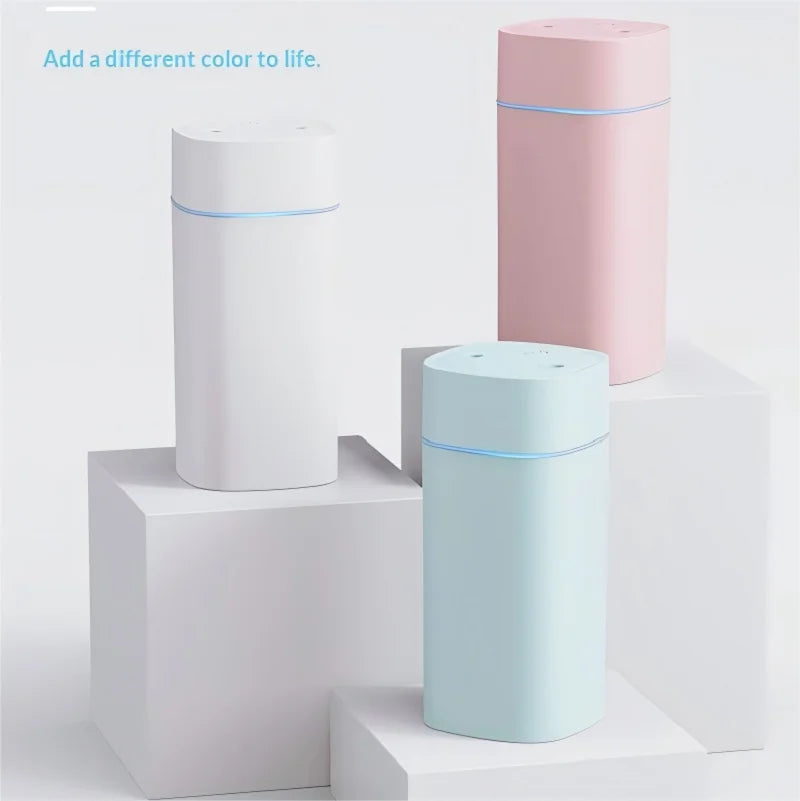 Mini USB Dual Spray Humidifier Desktop Air Purifier for Home Bedroom Portable Aromatherapy Moisturizing Air Cleaner Peaceful Pleasures Health and Wellness