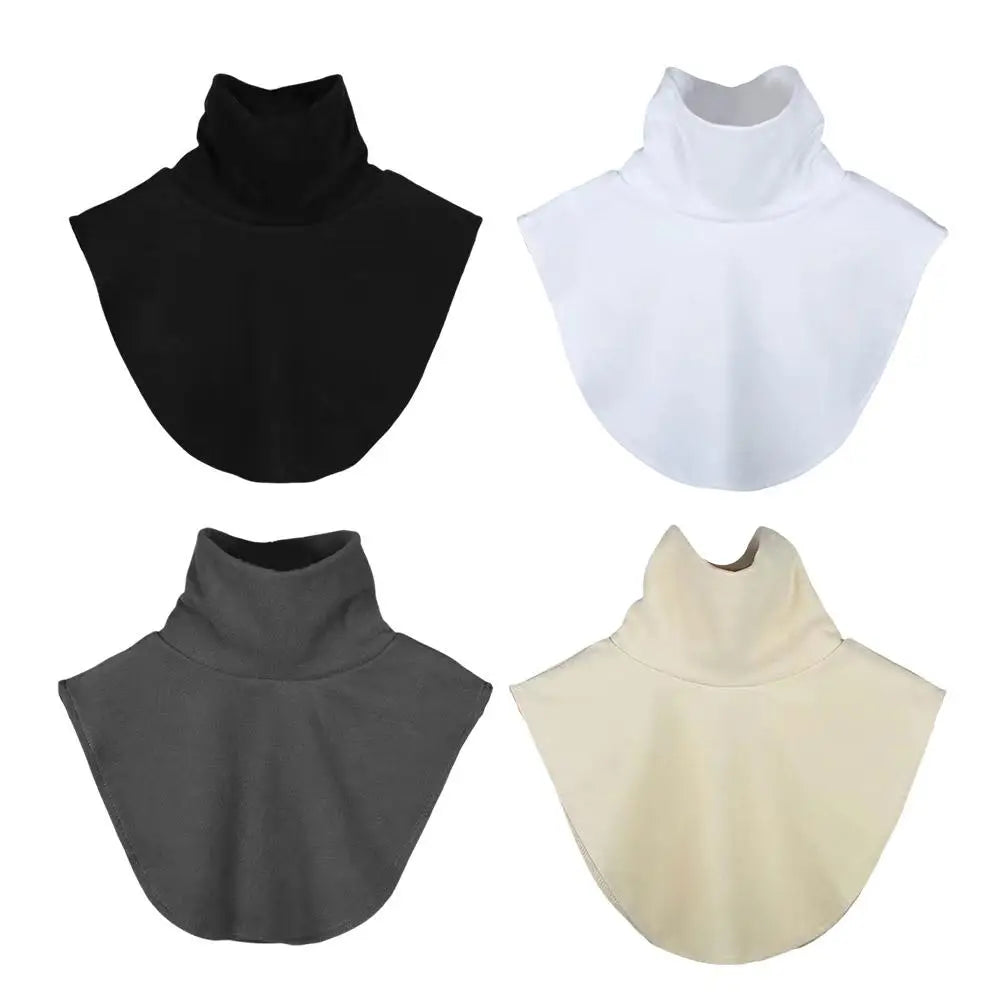 Women's Detachable Turtleneck False Collar – Elastic Knit Neck Cover