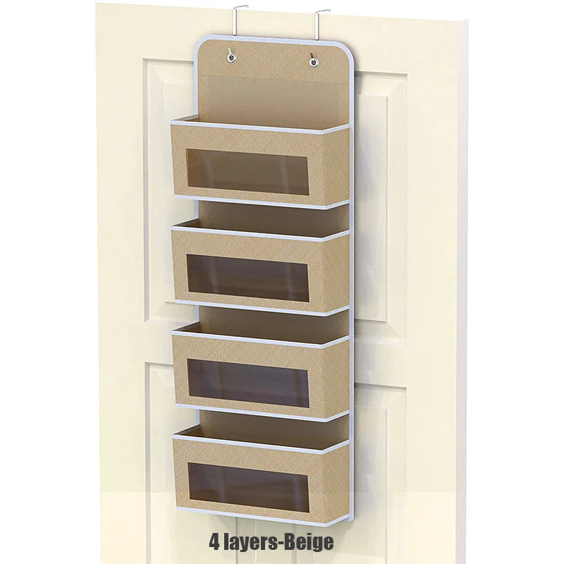 Over the Door Hanging Organizer – 1–5 Pockets, Wall Mount