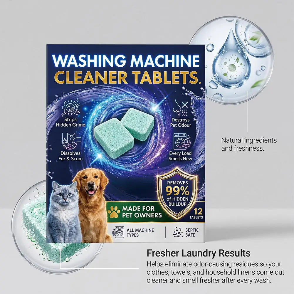 Washing machine cleaner effectively removes stubborn pet hair lint and odors from the laundry room Peaceful Pleasures Health and Wellness