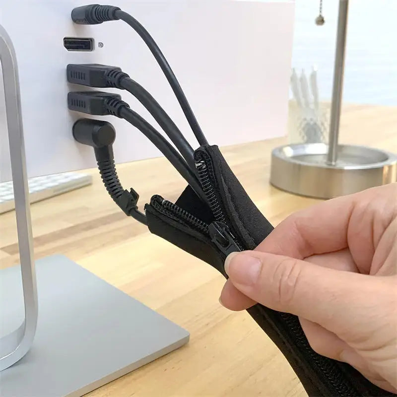 1/2/4Pcs Black Data Cable Organizer Self-adhesive Desktop Cable Organizer Network Cable Headphone Storage Device Peaceful Pleasures Health and Wellness
