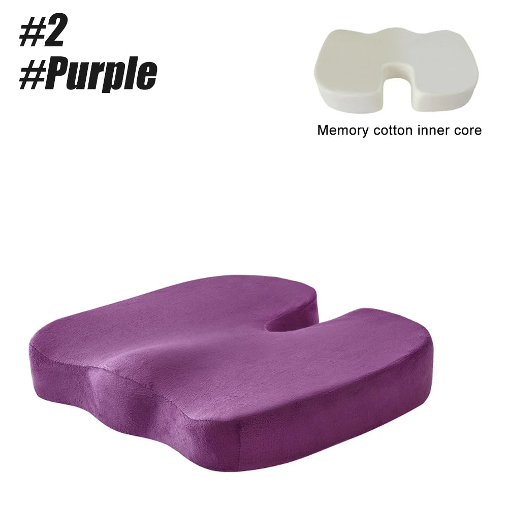 WEFITON Memory Foam Seat Cushion – Tailbone & Sciatica Relief Memory Foam Seat Cushion Peaceful Pleasures Health and Wellness 2-Purple-1PCS