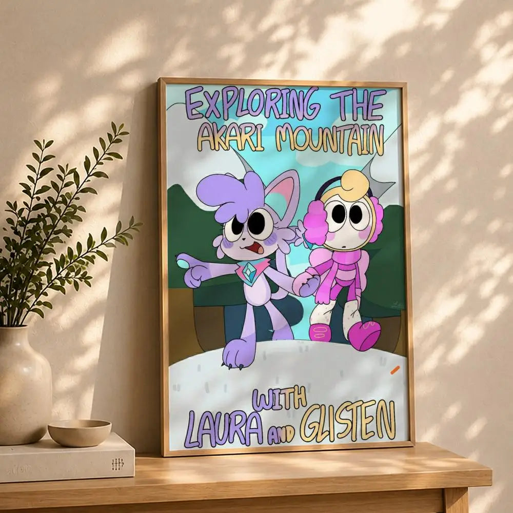 Game D-Dandy's WorldS Poster HD Self Adhesive Waterproof Wall Art Ideal for Home Office Dorm Bedroom Great Gift Peaceful Pleasures Health and Wellness White7 30X40cmNoframe