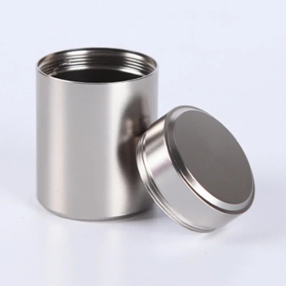 Airtight Smell Proof Aluminum Stash Jar Cute Herb Storage Container Aluminum Stash Box Pill Box 1PC Peaceful Pleasures Health and Wellness
