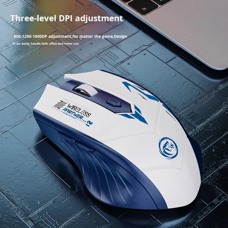 Bluetooth 5.2 Mouse Dual-Mode 2.4G Wireless Mouse 6 Buttons Gaming Mice Rechargeable Mouse 1600 DPI For PC Laptop Macbook Peaceful Pleasures Health and Wellness