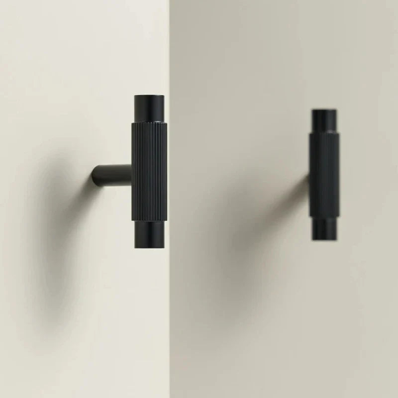 Solid Brass Linear T-Bar Cabinet Handle & Drawer Pull | Multi-Size