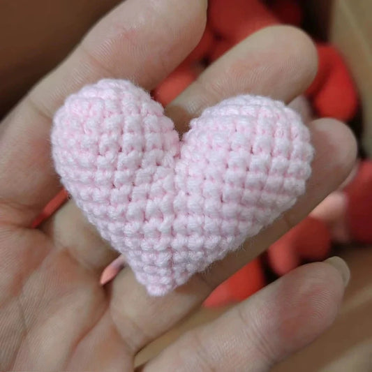 Handmade Crochet Heart Appliques 8 Pcs | Wool DIY Craft Hearts Crochet Craft Appliques Peaceful Pleasures Health and Wellness