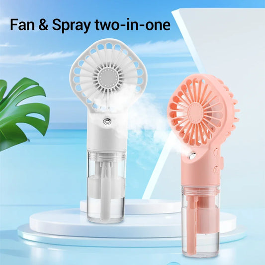 Portable Misting Fan 4-Speed USB-C Rechargeable Handheld Cooler Portable Misting Fan Oasis Select