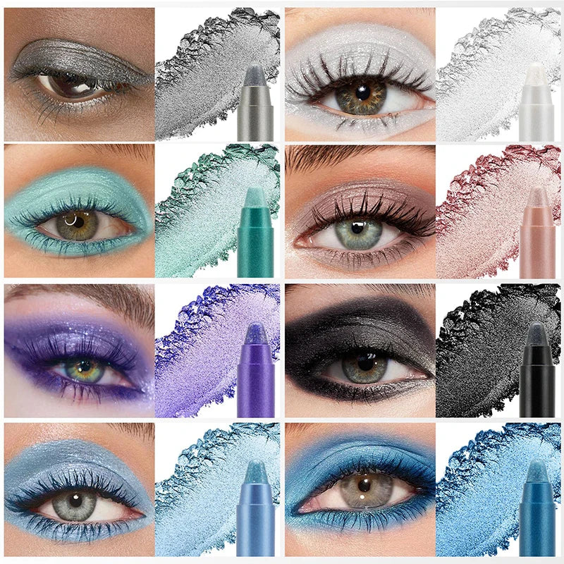 8 color pearl eyeshadow pencil, self-sharpening pencil eyeliner, undercover pencil, does not smudge, waterproof and long-lasting Peaceful Pleasures Health and Wellness