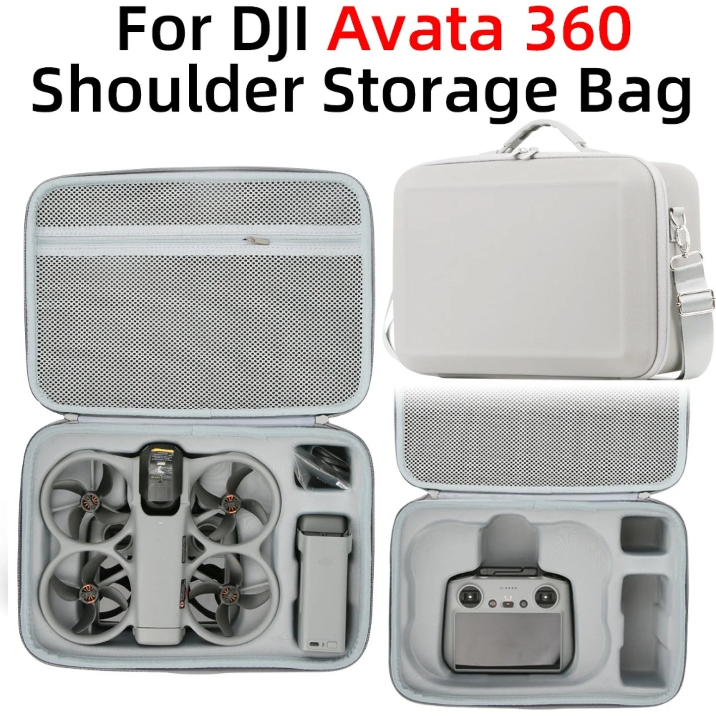 For DJI Avata 360 For RC2 Carrying Case And Charging Hub Carrying Case Comes With Shoulder Strap For Easy Portability Peaceful Pleasures Health and Wellness