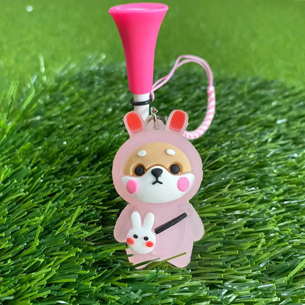 Cute Shiba Inu Flashing Rubber Golf Tee with Braided Rope