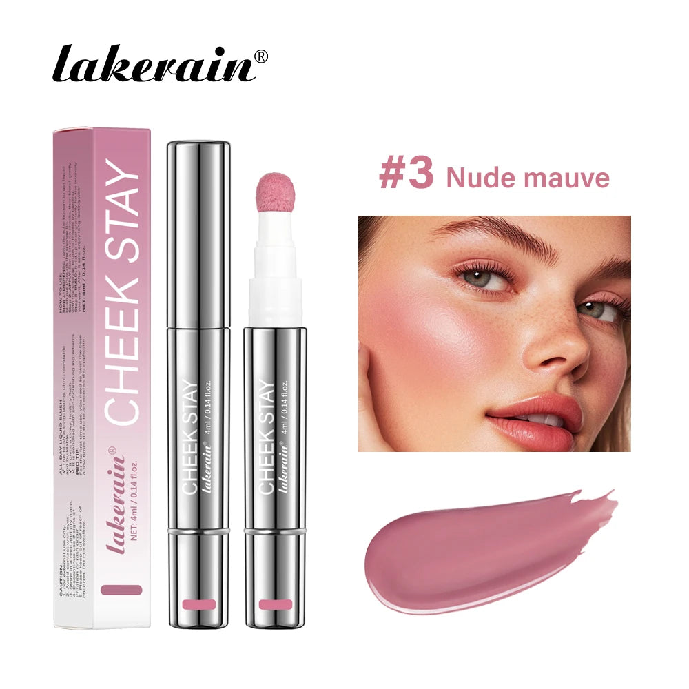 6 Colors Liquid Sponge Cheek Blusher Face Highlighter Long Lasting Natural Skin Tint Face Blush Sponge Wand For Cheek Makeup Peaceful Pleasures Health and Wellness 03 nude mauve