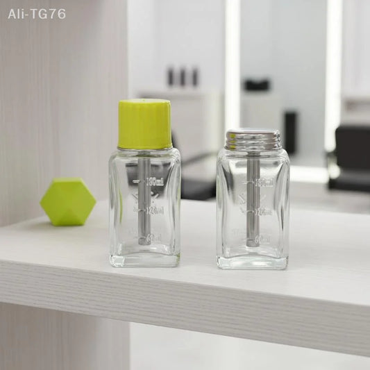 180ml Glass Press Pump Bottle – Nail Remover & Liquid Dispenser Glass Pump Dispenser Peaceful Pleasures Health and Wellness Default Title