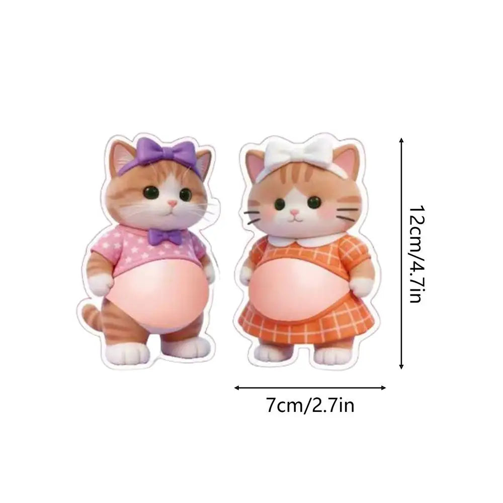 3D Shiba Inu Squeeze Stickers – Soft Belly Sensory Decals 2pcs