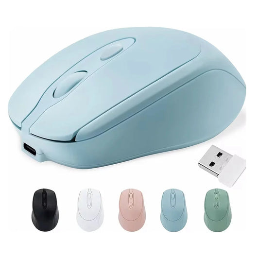 Wireless Computer Mouse Rechargeable 2.4G Bluetooth-Compatible Wireless Mouse USB Silent Gamer Mice For PC Laptop Macbook Tablet Peaceful Pleasures Health and Wellness