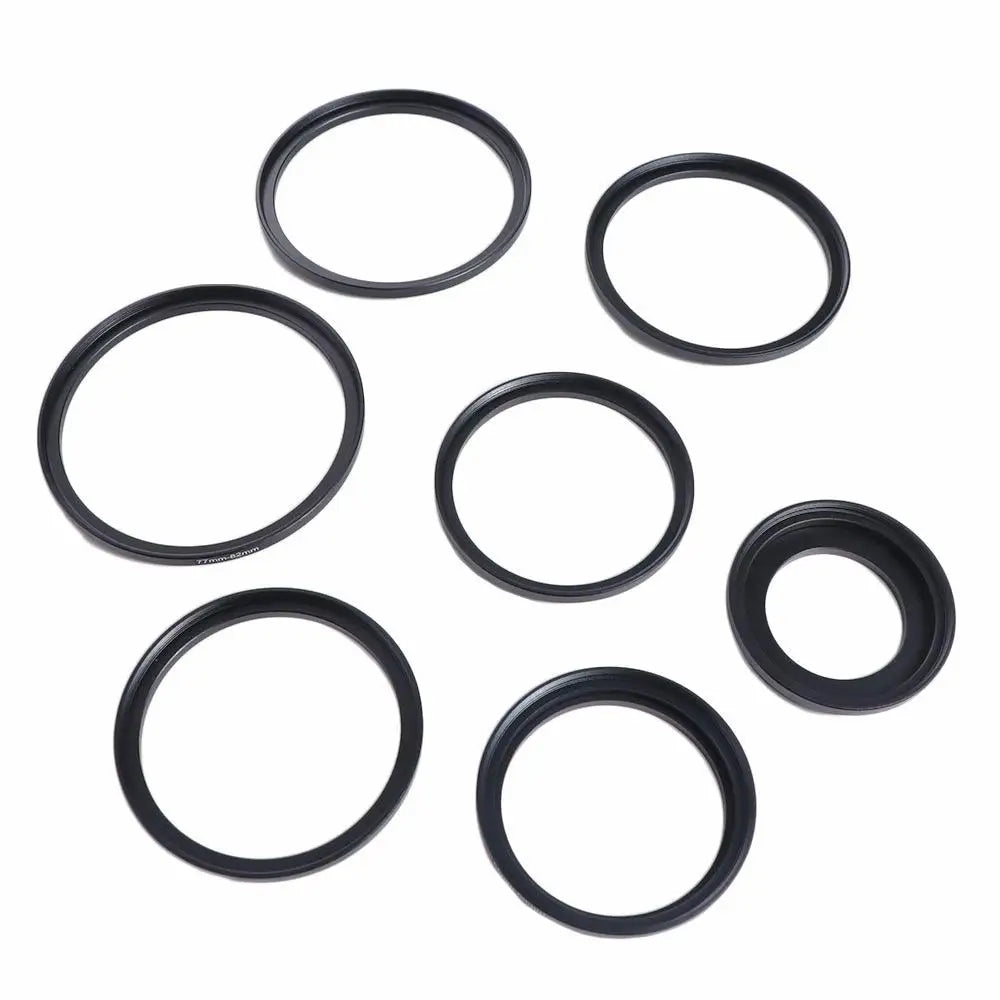 9pcs Filter Ring Adapter Set Step Up Rings 37-82mm Aluminum Alloy Camera Ring Adapter UV ND CPL High Strength Peaceful Pleasures Health and Wellness