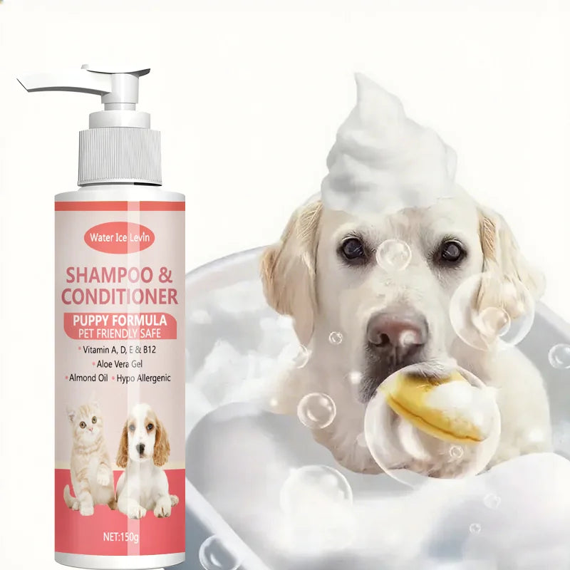 2-in-1 Puppy Shampoo & Conditioner – Aloe, Vitamins, Hypoallergenic