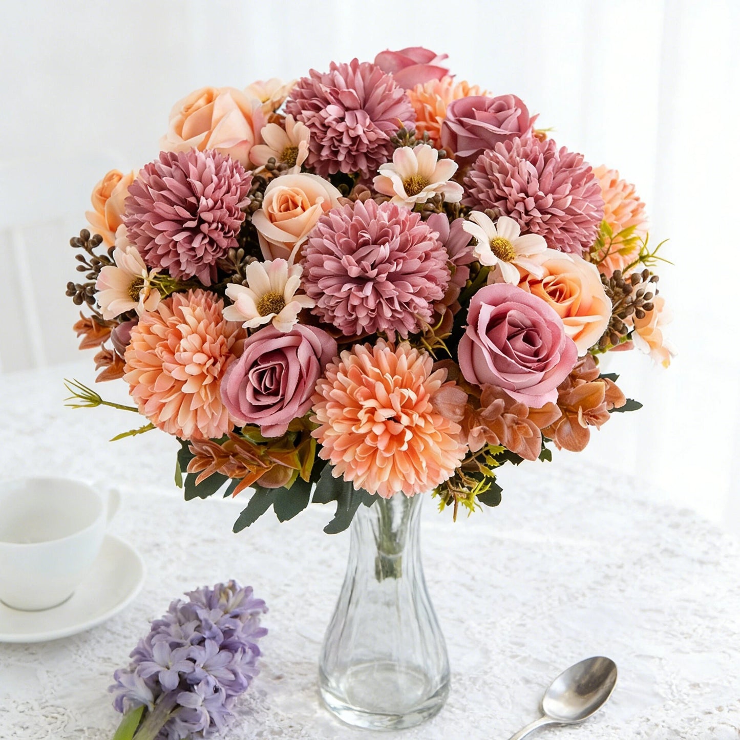 Artificial Silk Rose Bouquet – Wedding & Home Décor Flowers