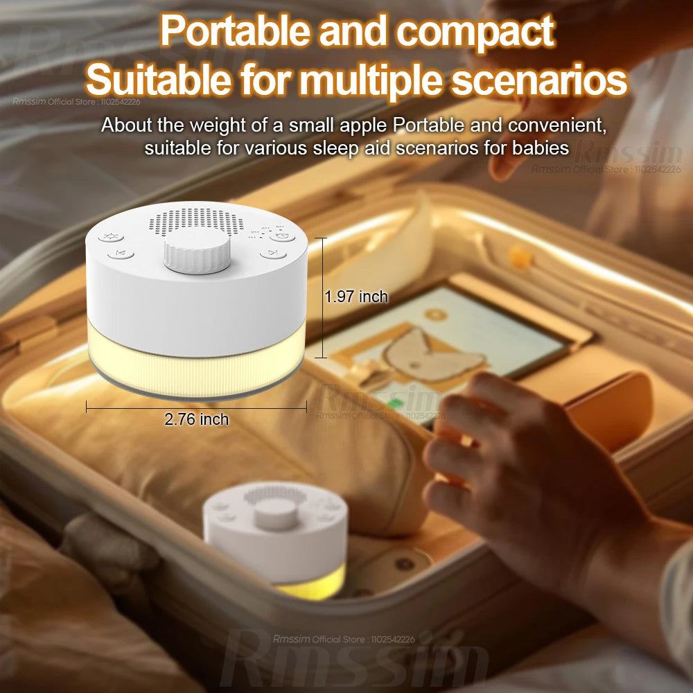 Baby White Noise Machine Timed Shutdown Sleep Machine Portable Baby Sleep Sound Player Night Light Timer Noise Player Peaceful Pleasures Health and Wellness