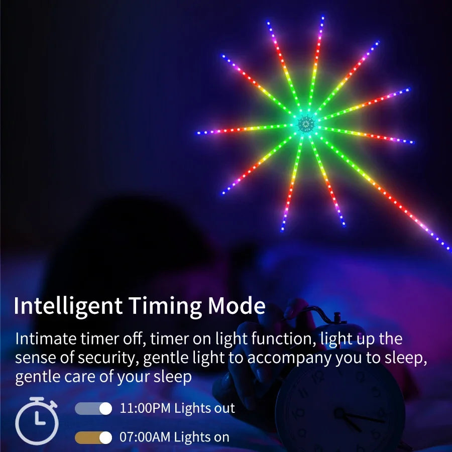 RGB Firework LED Strip Lights – Bluetooth App & Music Sync