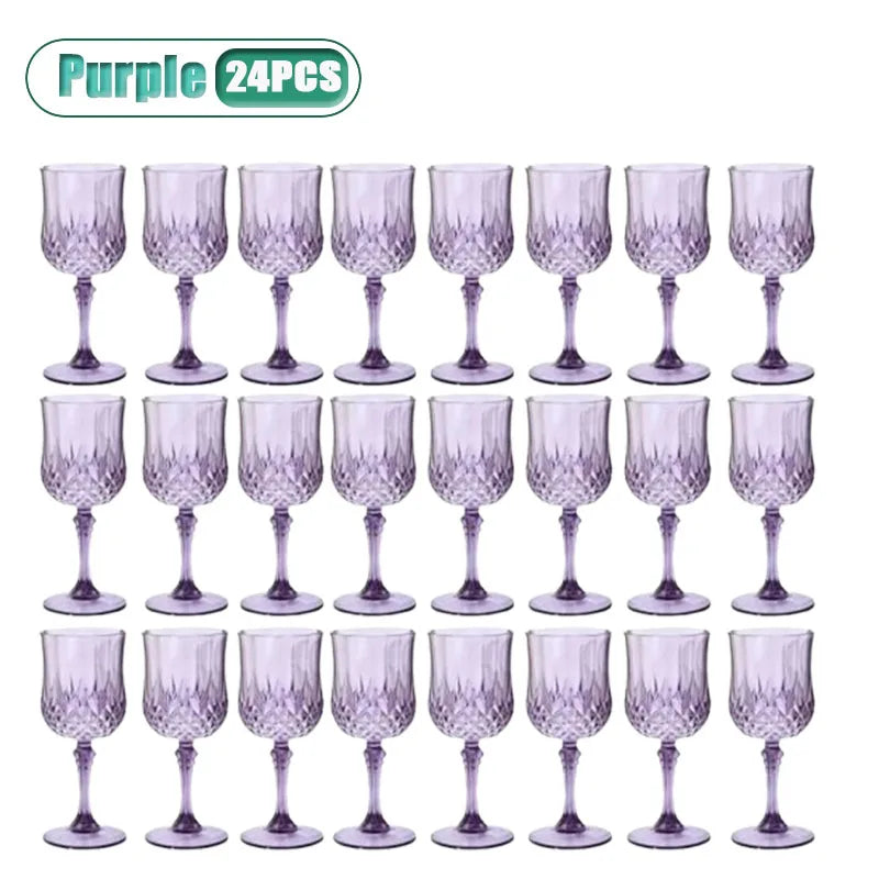 Shatterproof Plastic Champagne Flutes 12/24 Pack – Reusable