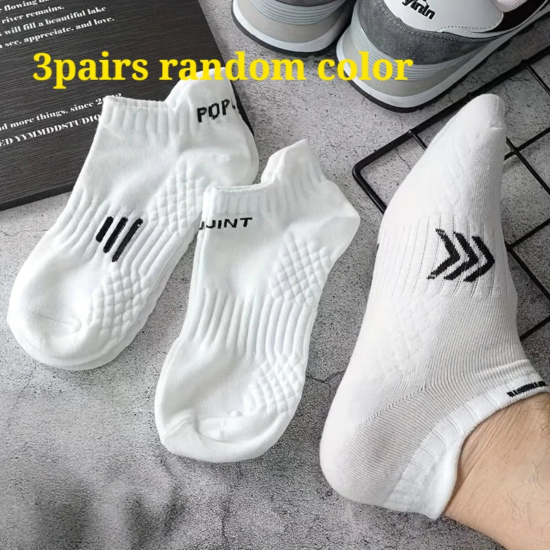 Men's No-Show Sport Socks 5-Pack | Anti-Slip Athletic Low Cut
