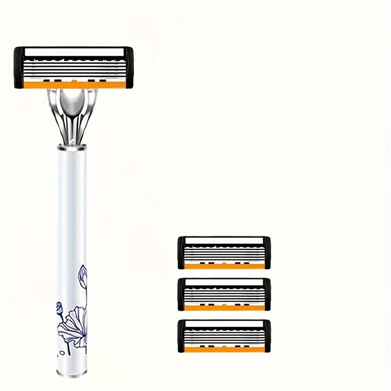 Safety Razor Kit – 1 Handle + 24 Blades | Men & Women