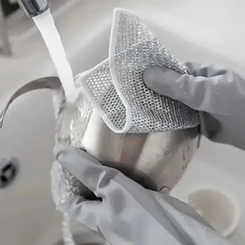 Silver Fabric Dish Cloths – Non-Stick, Absorbent Kitchen Rags