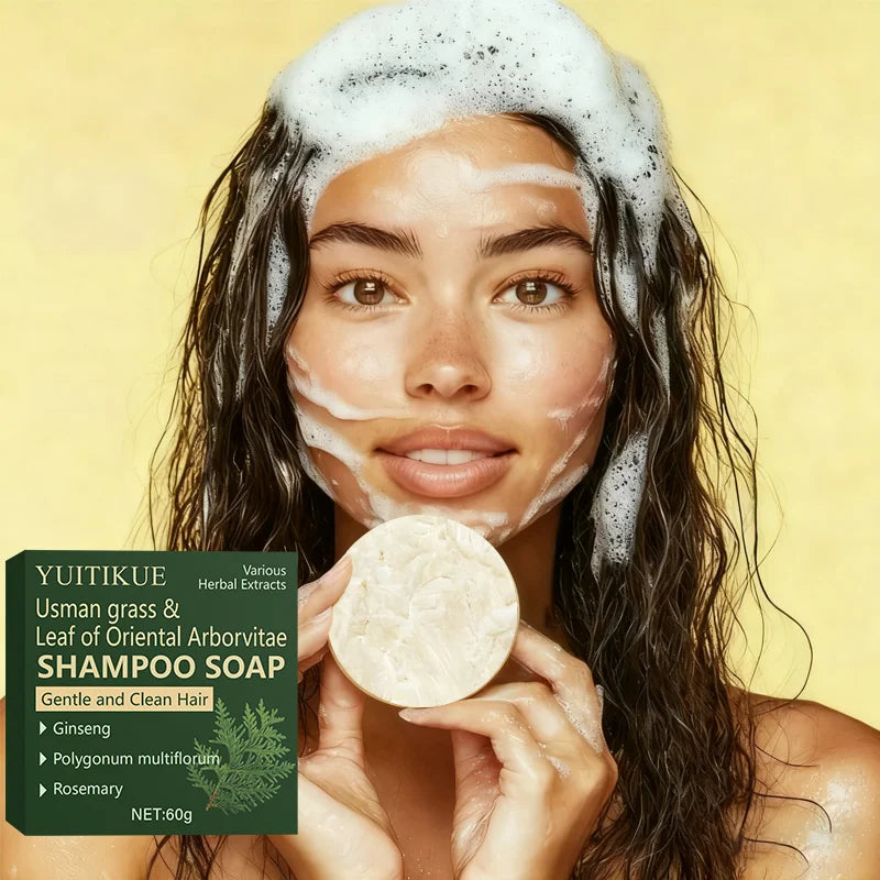 YUITIKUE Cypress Ginseng Rosemary Shampoo Bar – Soft Shiny Hair Solid Shampoo Bar Peaceful Pleasures Health and Wellness