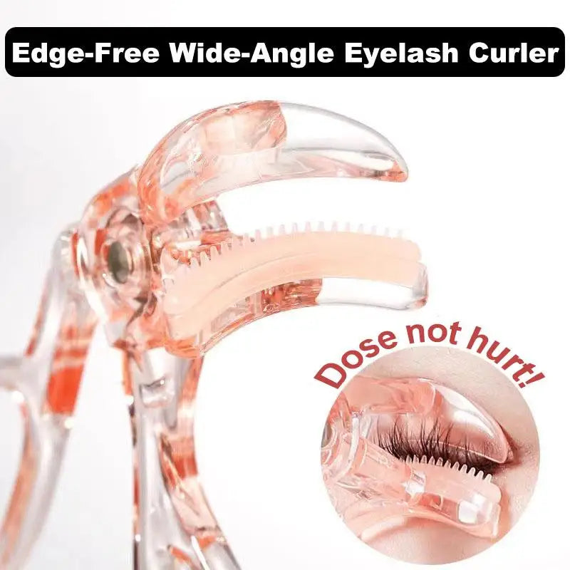 Portable Wide-Angle Eyelash Clip Lasting Eyelash Curler With Frameless Toothed Comb Professional Curling Tool Eye Makeup Tool Peaceful Pleasures Health and Wellness