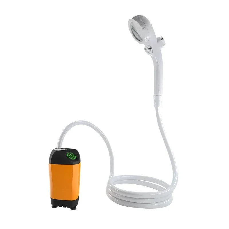 Portable High Pressure Rechargeable USB Powered Electric Shower Pump Waterproof for Camping Beach Hiking Pet Bath Car Wash Peaceful Pleasures Health and Wellness