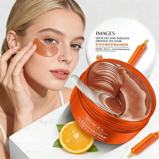 60pc Orange Under Eye Patches – Dark Circles & Anti-Aging Under Eye Patches Peaceful Pleasures Health and Wellness Orange