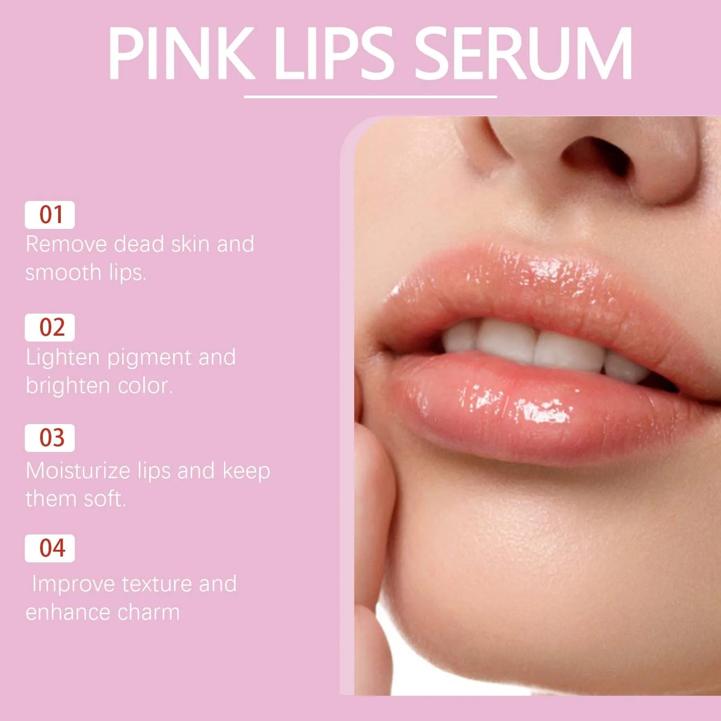 Pink Lip Brightening Serum – Lighten, Plump & Hydrate